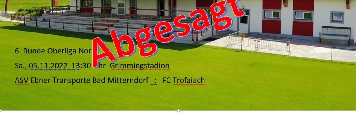 6. Runde Oberliga Nord Nachtragsspiel "Abgesagt"