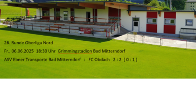 26. Runde Oberliga Nord mit Ergebnis